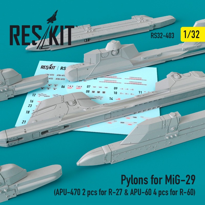 Accessoire Pylons for Mikoyan MiG-29 (APU-470 2 pcs for R-27 & APU-60 4 pcs for R-60)