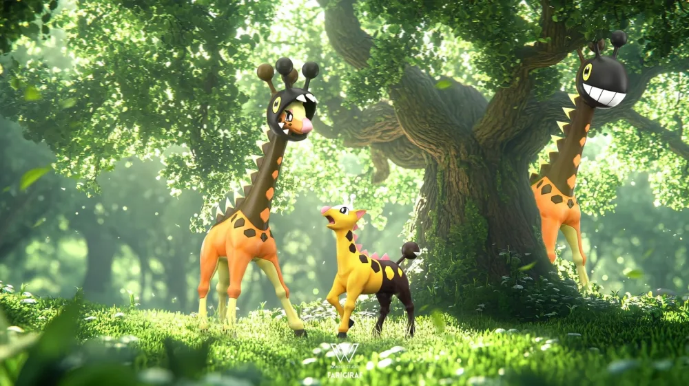 [PREORDER] 1/20 Scale World Figure [WONDER] – Girafarig & Farigiraf