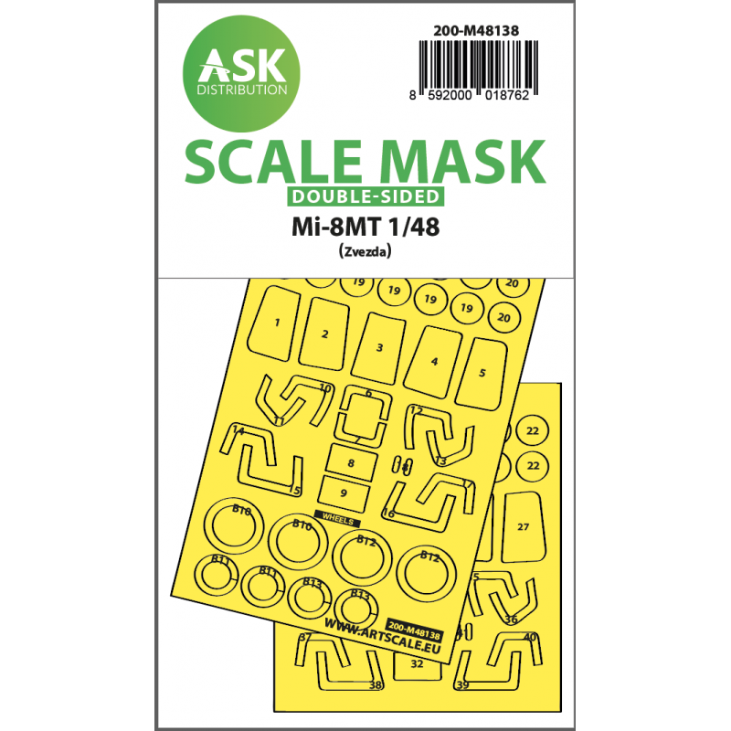 Accessoire Mil Mi-8MT double-sided express fit mask for Zvezda
