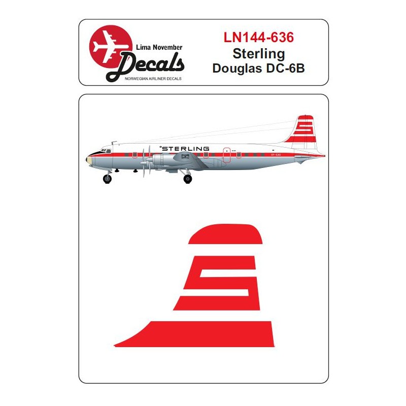 Décal Sterling Douglas DC-6B