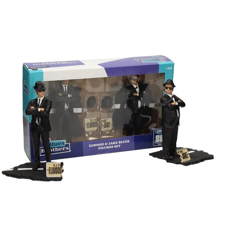 Figurine Blues Brothers pack 2 statuettes PVC Movie Icons Jake Elwood 18 cm