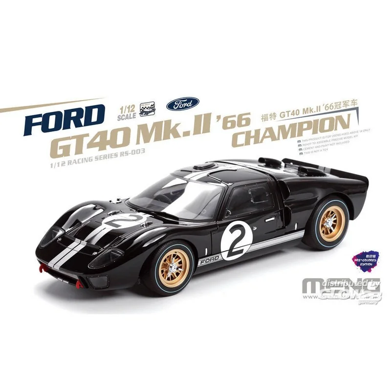 Maquette voiture Ford GT40 Mk.II '66 Champion (édition pré-colorée)