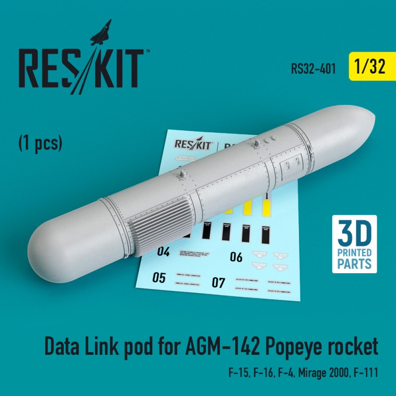Data Link pod for AGM-142 Popeye rocket (F-15, F-16, F-4, Dassault Mirage 2000, F-111)
