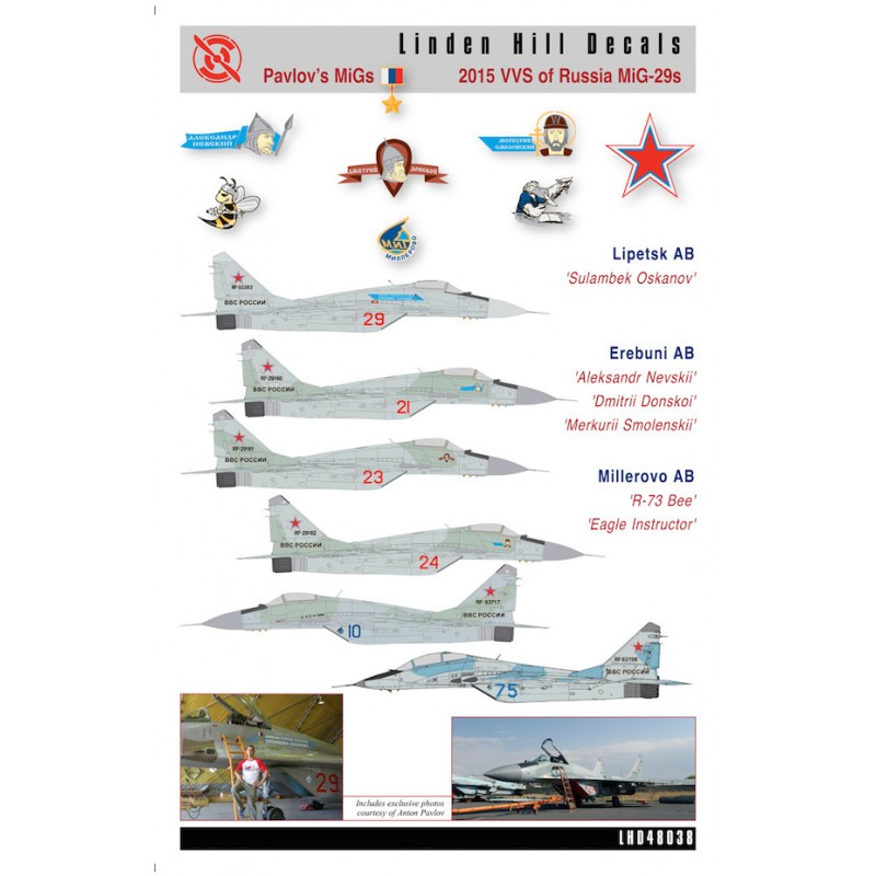 Décal MiG de Pavlov - 2015 VVS de Russie MiG-29