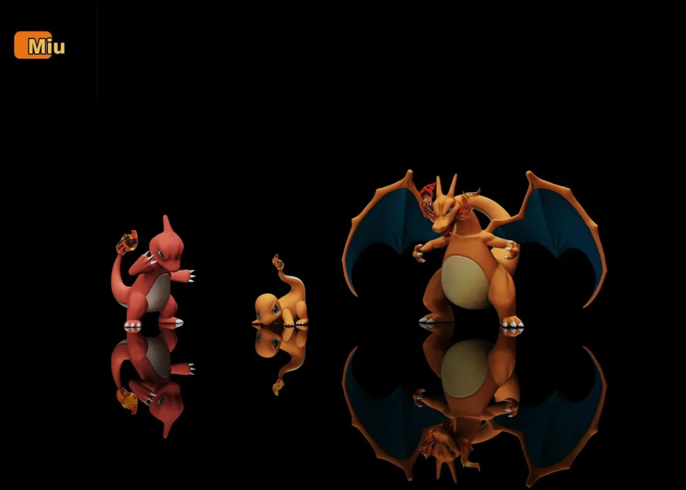 [PREORDER] 1/20 Scale World Figure [MIU] – Charmander & Charmeleon & Charizard