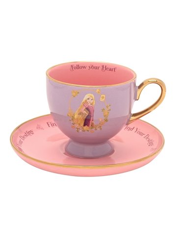 Taza y Plato Princesas Disney Rapunzel