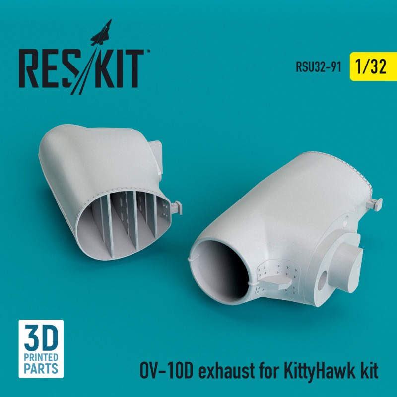 Accessoire North-American/Rockwell OV-10D exhaust for KittyHawk kit (3D Printing)