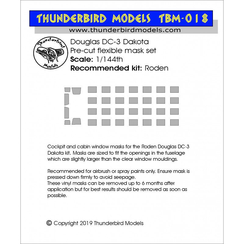 Accessoire Douglas DC-3 (conçu pour être utilisé avec les kits Roden)