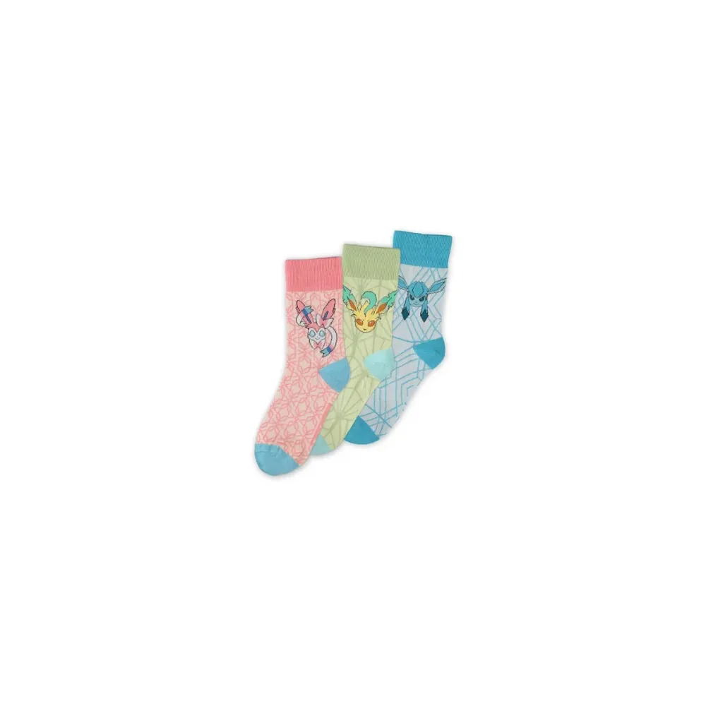 POKEMON - Evoli Evolution II -Pack de 3 paires de chaussettes (T35-38)