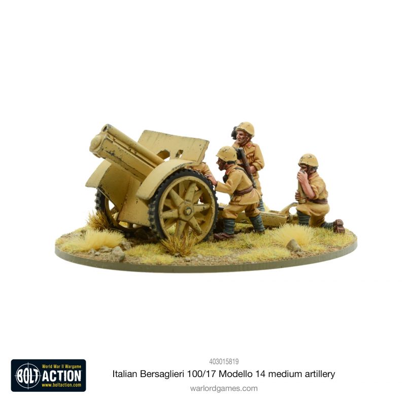 Jeu de figurine Bersaglieri italien 100/17 Modello 14 Artillerie moyenne