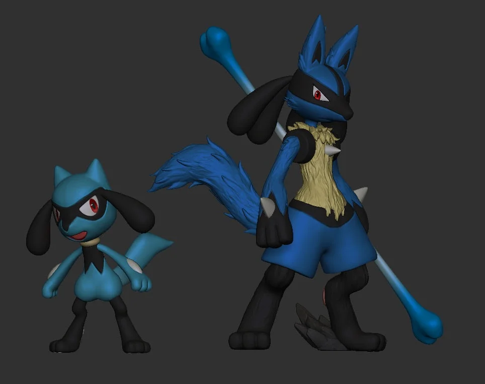 [PREORDER] 1/20 Scale World Figure [RZ] – Riolu & Lucario