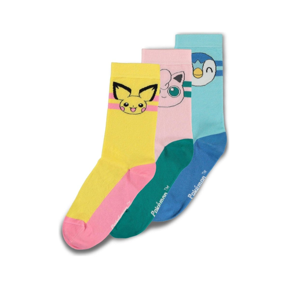 Pokémon pack 3 paires de chaussettes Crew 35-38