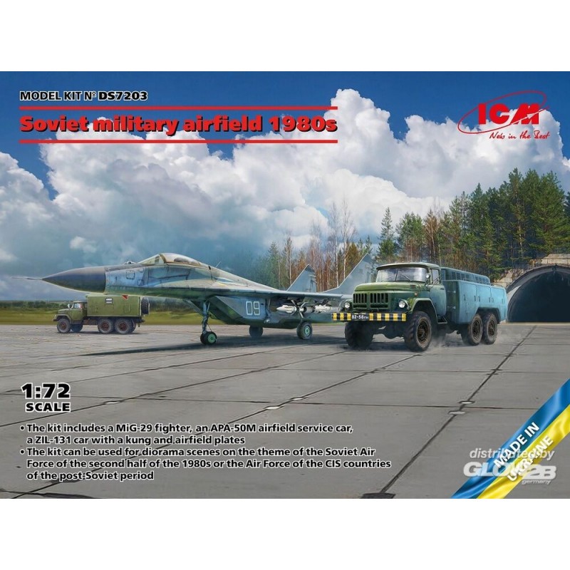 Aérodrome militaire soviétique des années 1980 (Mikoyan-29 9-13, APA-50M (ZiL-131), ATZ-5 SovPAG-14