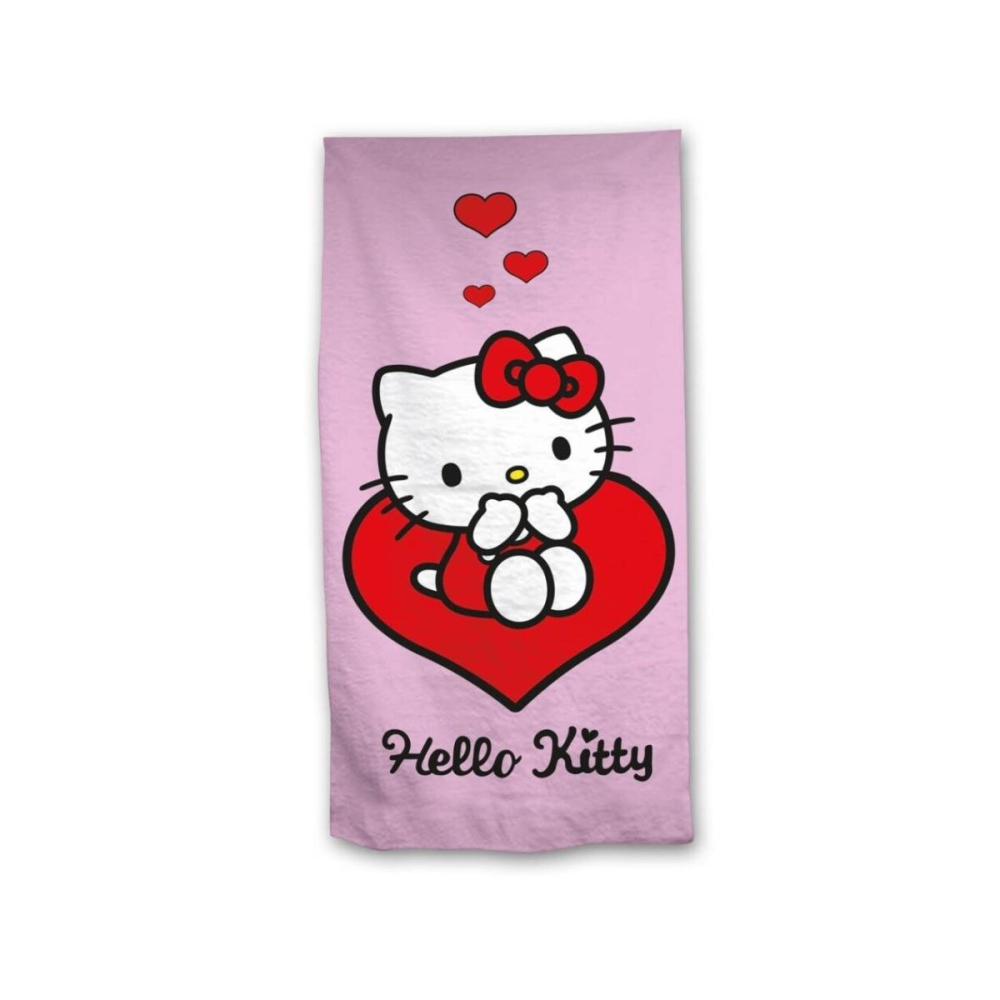 HELLO KITTY - Coeur - Serviette de Plage 70x140cm