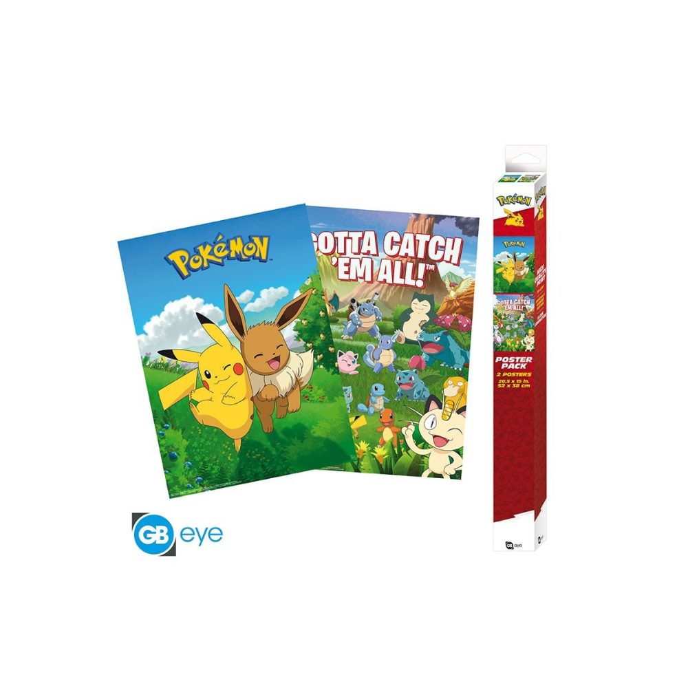 Set de 2 Posters Pokémon 52x35
