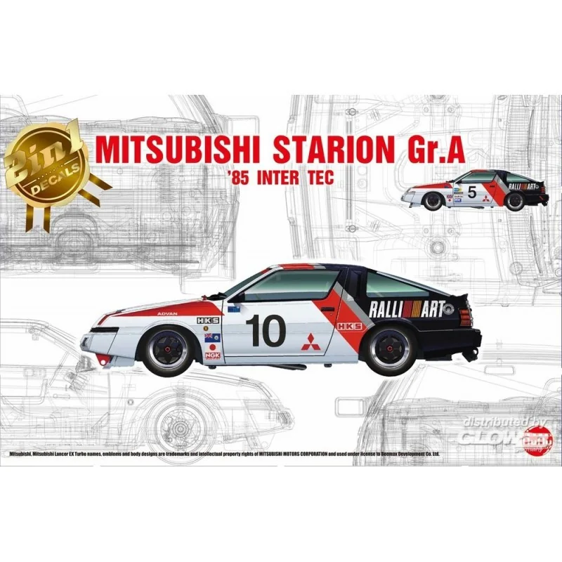 Maquette voiture Mitsubishi Starion Gr.A 85 INTER TEC